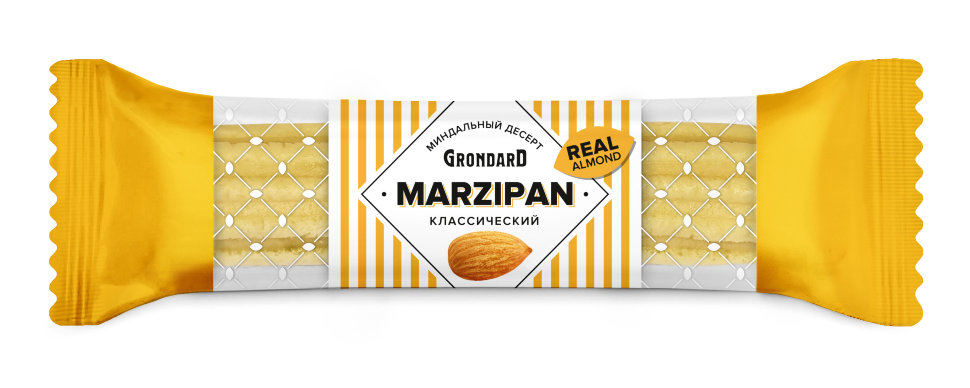  TM Grondard   (10361) Батончики НЕглазированные Марципановые Классика, (28шт по 40г)        в Ртищеве