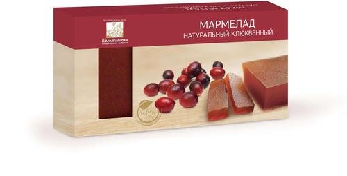 №2 Мармелад пластовый 210г клюквенный в Ртищеве