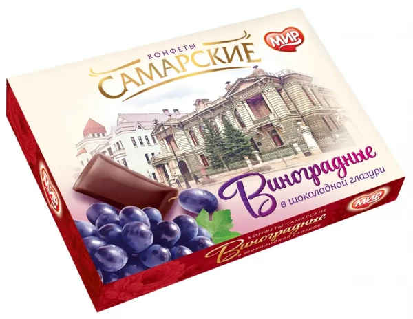 №2 КФ МИР Виноградные в шоколадной глазури 160г  в Ртищеве