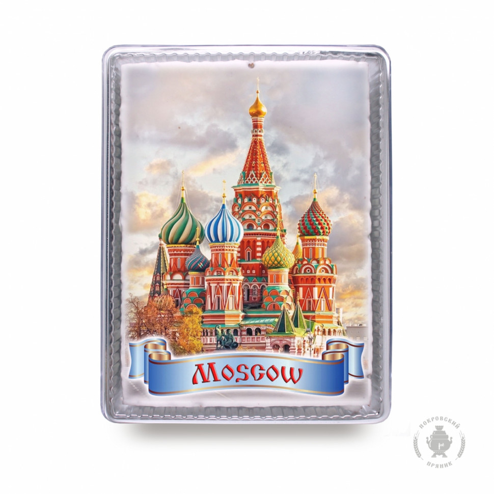  Пряник 600г MOSCOW с фотопечатью (в подарочной пластиковой упаковке)  в Ртищеве